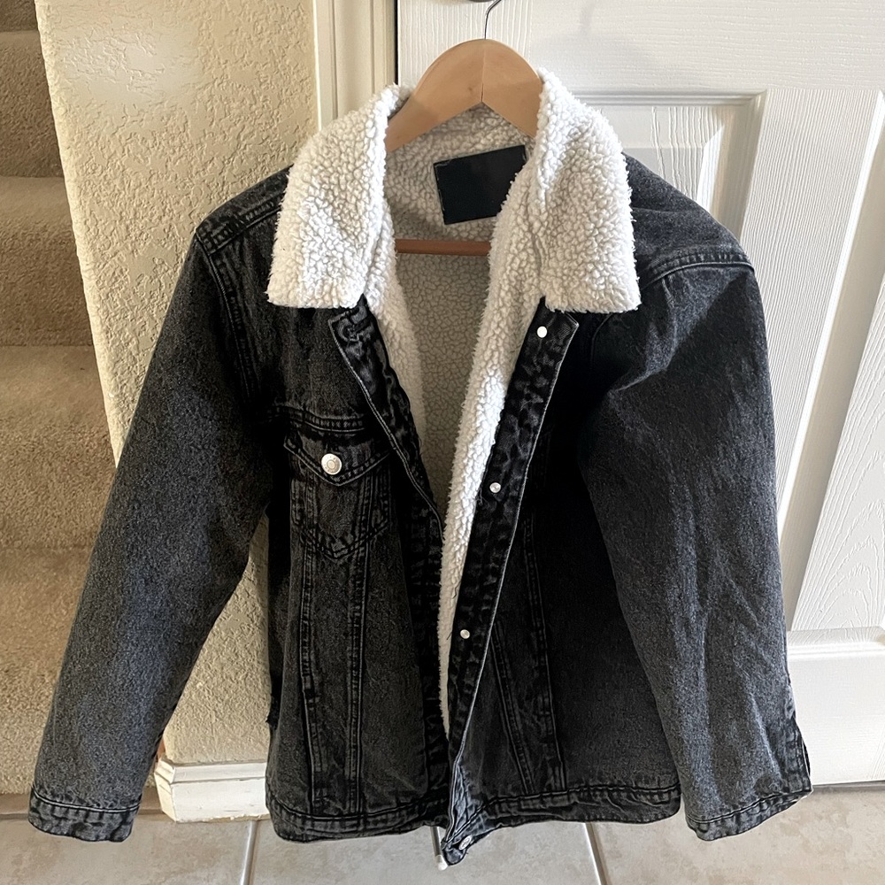 Denim wool jacket